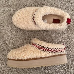 Ugg Braid Tazz fur Slipper in Natural (women’s size 7)